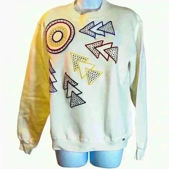 Vintage 1985 rhinestone appliqué sweatshirt by Pleone The Great Glitzby RARE - Picture 1 of 9